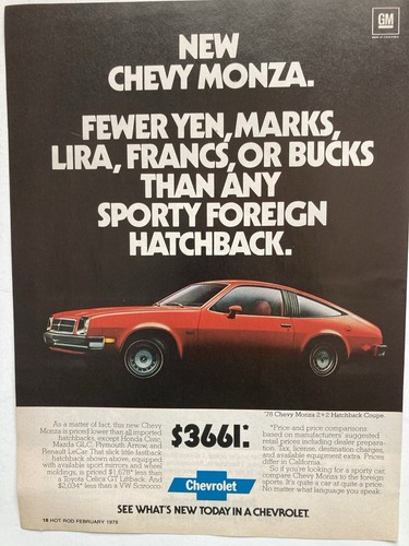 1978 chevrolet monza 2 - monza,
